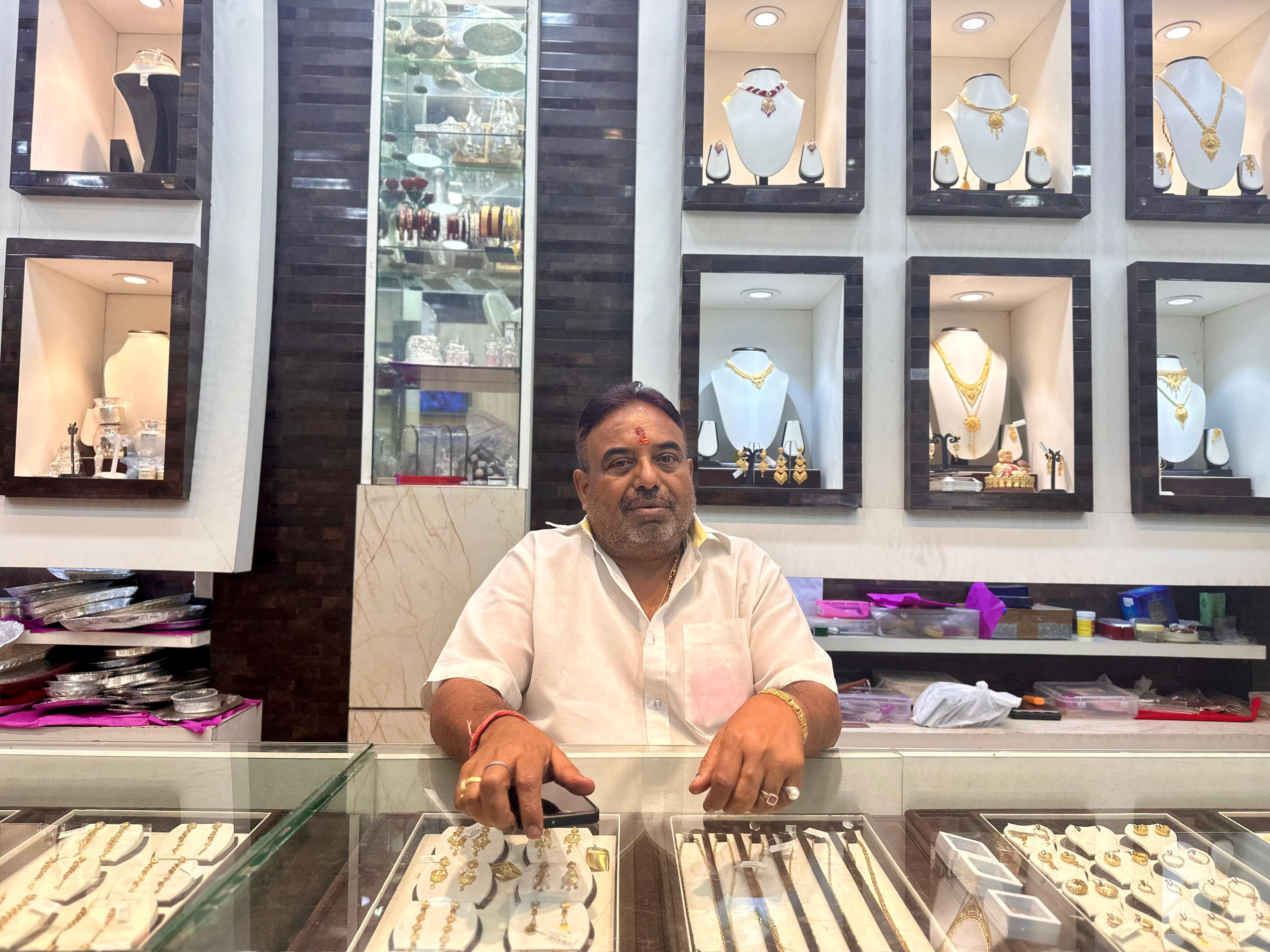 Owner of Shri Mahalakshmi Jewellers inside Hazaribagh showroom